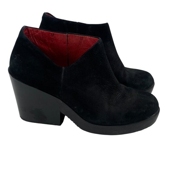 Camper Samba Womens 39 Ankle Boots Nubuck Chunky Block Heel Black Comfort - Picture 1 of 16